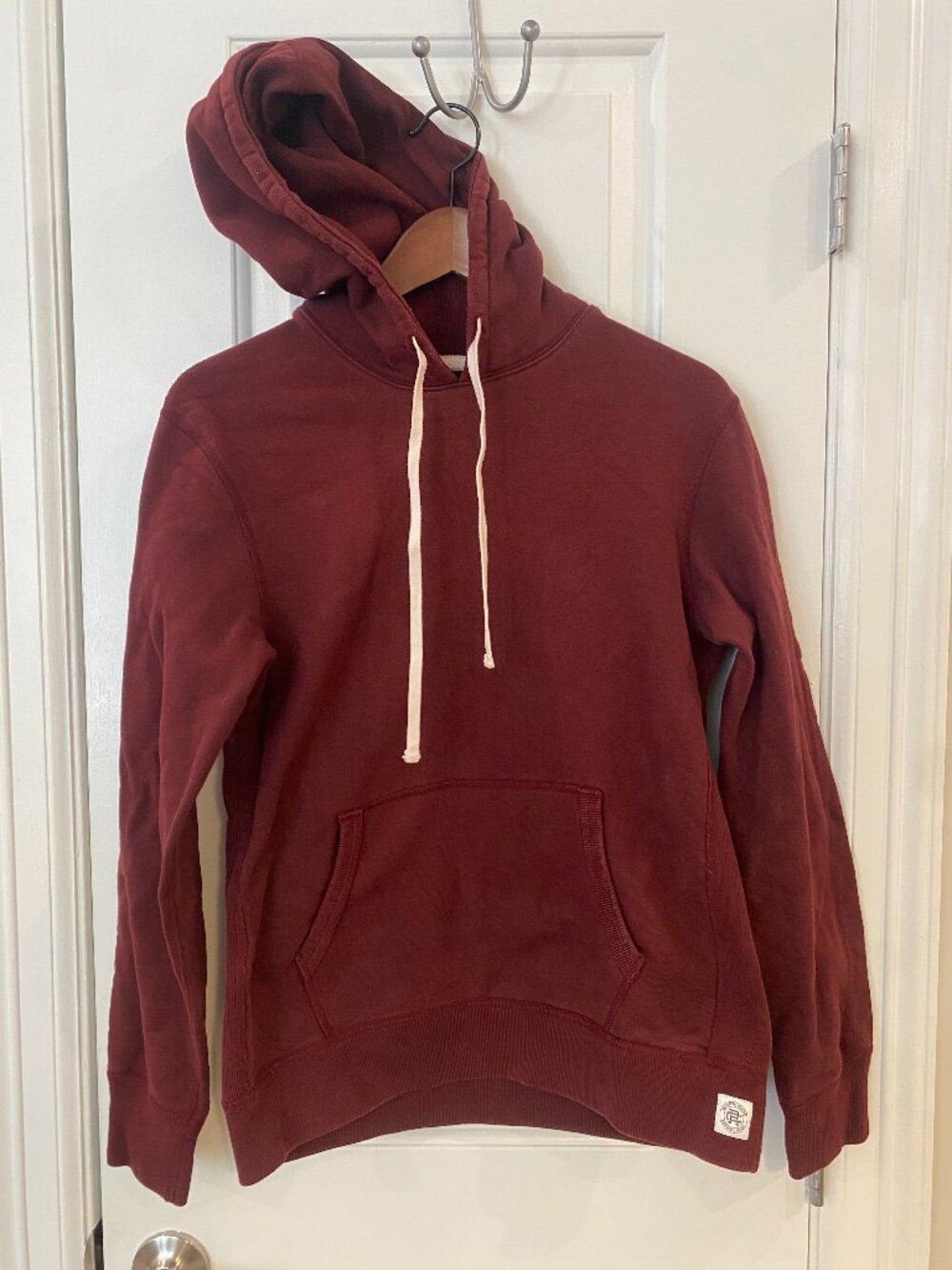 Reigning Champ Pullover Hoodie | Burgundy, Cream Drawcord